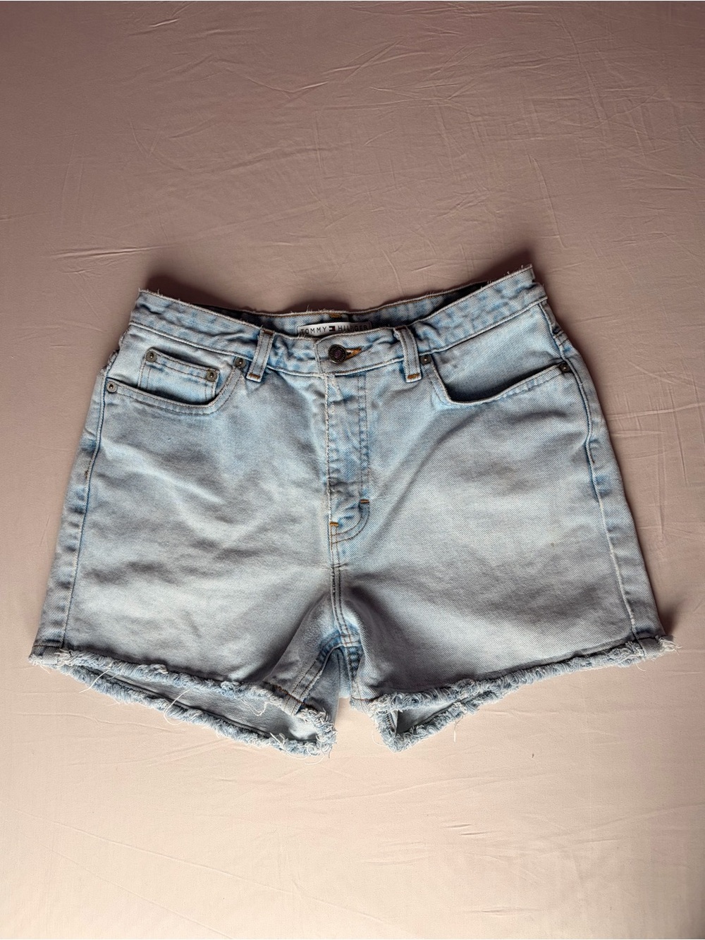 Tommy Hilfiger Light Blue Denim Cutoff Shorts